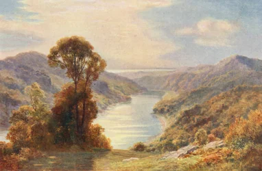 Der Wye nahe seiner Mündung in den Severn