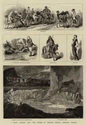Ein nächtlicher Abstieg in den Krater von Kilauea, Hawaii, Sandwich-Inseln