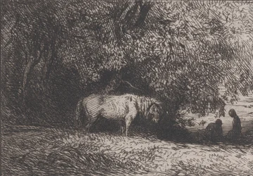 Pferd unter einem Ast, 1846
