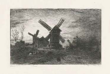 Zwei Windmühlen auf dem Montmartre
