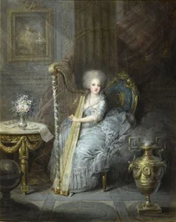 Madame Élisabeth spielt Harfe