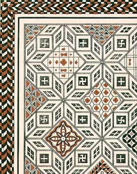 Entwurf eines Mosaikbodens, entdeckt in Nimes, wahrscheinlich 2. oder 3. Jahrhundert, veröffentlicht von Day & Son