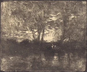 Kühe an einer Tränke (Vaches à l