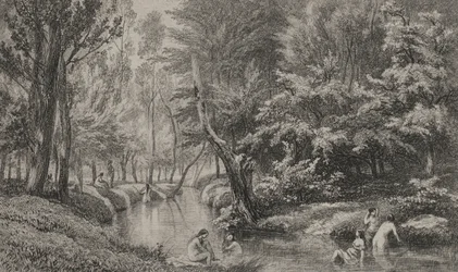 Die Badenden, um 1847