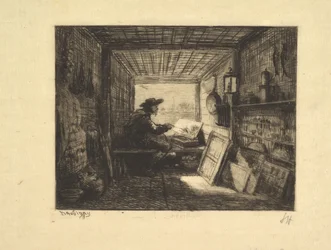 Das Bootstudio, aus der Serie Reise im Boot, 1862, 1861