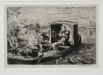 Die Bootsfahrt: Schlemmen oder Mittagessen auf dem Boot, 1861