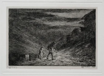Die Bootsfahrt: Die Suche nach einem Gasthaus, 1861