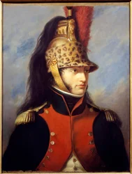 Porträt von Louis Bonaparte (1778-1846) in der Uniform eines Oberst des 5. Dragonerregiments. Gemälde von Charles Francois Jalabert (1819-1901)