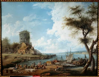 Die Mosel im 18. Jahrhundert, Gemälde von Charles Nivard