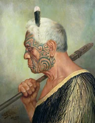 Ein Maori-Krieger