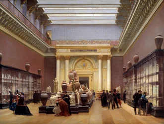 Ansicht des Musée Napoleon III, Raum der Terrakotta im Louvre, auch bekannt als Galerie Campana