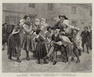 Hogarth skizziert die einzige Straße von Queenborough