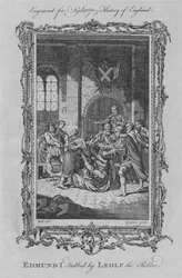 Edmund I. erstochen von Leolf dem Räuber, 1773