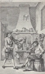 Frontispiz zu Tobias Smolletts Roderick Random, 1748