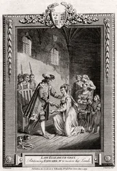 Lady Elizabeth Grey, bittet Eduard IV. um die Wiederherstellung ihrer Ländereien, 15. Jahrhundert, 1777