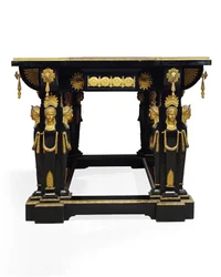 Napoleon III Tisch, entworfen von Jean Brandely, Marketerie von E. Varlot, Paris, ca. 1850-75