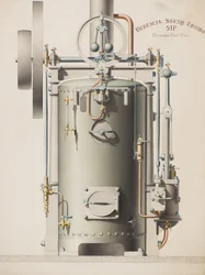 Vertikale Dampfmaschine, 5 PS
