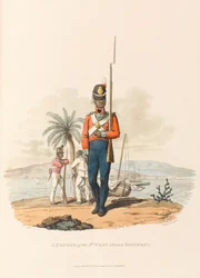 Ein Soldat des 5. Westindischen Regiments