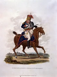 Ein Soldat des 15. oder Königs-Husarenregiments, aus 