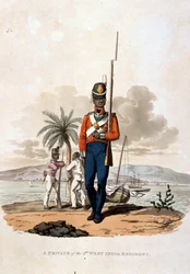 Ein Soldat des 5. Westindien-Regiments, aus 