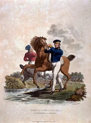 Schwere und leichte Kavallerie in Wasserordnung, aus 