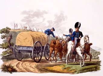 Uniform der Royal Artillery Drivers (mit Wagen und Lager), aus 