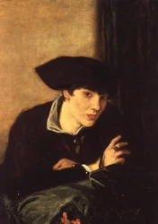 Die Dame mit schwarzem Hut, Porträt von Miss Rachel Castellan, 1915