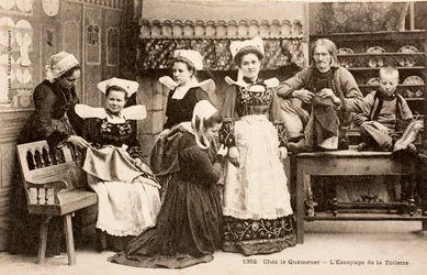 Bretonische Familie/Bretagne/Frankreich