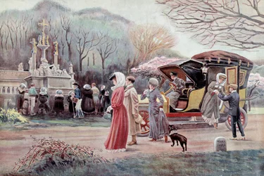 Wallfahrt in bretonischem Kalvarienberg