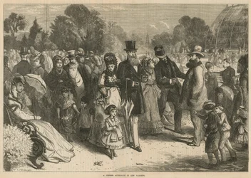 Ein Sommernachmittag in den Kew Gardens, London (Stich)