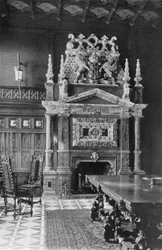 Kamin im Empfangsraum