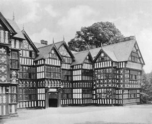 Der Ostflügel, Park Hall (1918 durch Feuer zerstört), Oswestry, Shropshire