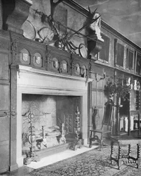 Der Kamin in der Halle