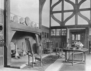 Der Kamin in der Halle