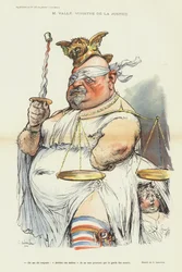 Ernest Valle, französischer Justizminister, Illustration für Le Rire