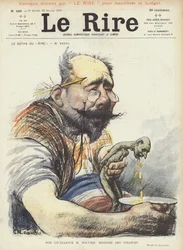 Seine Exzellenz Herr Rouvier, Finanzminister. Illustration für Le Rire