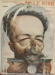 Paul Doumer, französischer Politiker. Illustration für Le Rire