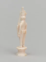 Weißer Bauer, Schachfigur, Indien, ca. 1820