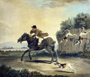Das Vorderpferd des Teams, aus The Pytchley Hunt, graviert von F. Dukes (1745-1812)