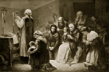 Messefeier während der Französischen Revolution, Illustration aus 