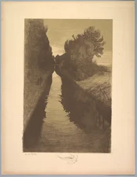 Suite de Paysages: Landschaft, Platte 1, Remarque, Ein Fisch, 1892-1893