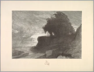 Suite von Landschaften: Landschaft, Platte 4, Remarque, Schlange