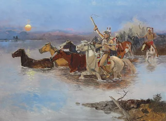 Flussüberquerung, ca. 1895