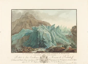 Die Lutschinen, die aus dem unteren Gletscher von Grindelwald kommt, 1785