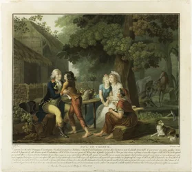Die Ankunft von Monsieur de la Bourdonnais, Platte 3 aus Paul et Virginie