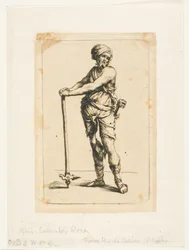 Ein Soldat stehend, Frontalansicht
