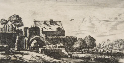Eine Wassermühle in der Nähe von Saint-Denis