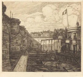 Chevriers Kaltbadeanstalt, manchmal auch "Schulbäder" genannt