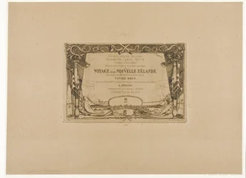 Umschlag für eine Reise nach Neuseeland (1842-46)