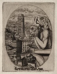 Radierungen von Paris: Der Wasserspeier, 1853